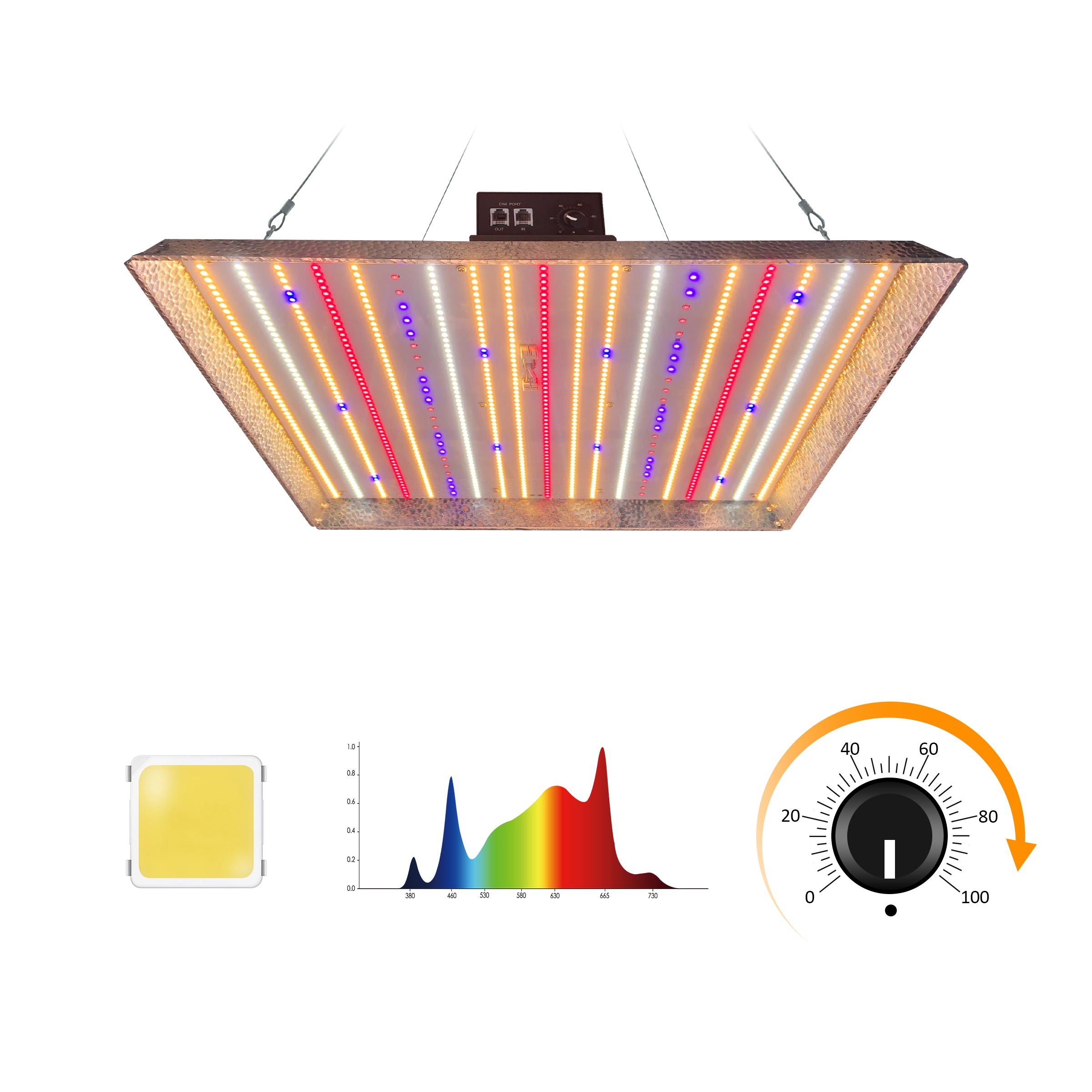 Redfarm 320W UV IR Quantum Board LED Grow Light
