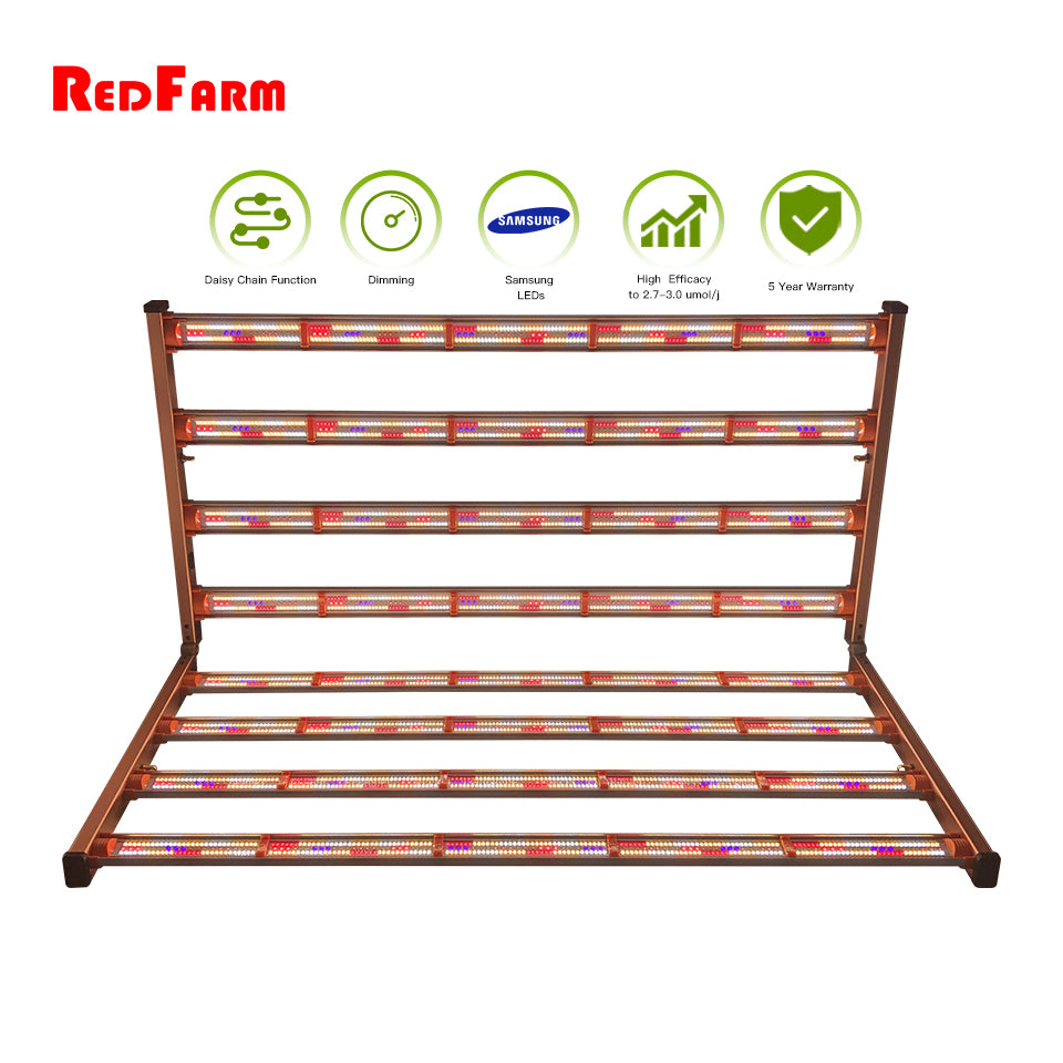 Redfarm USA Stock BT 900plus 3 channels UV IR blue Samsung led grow light