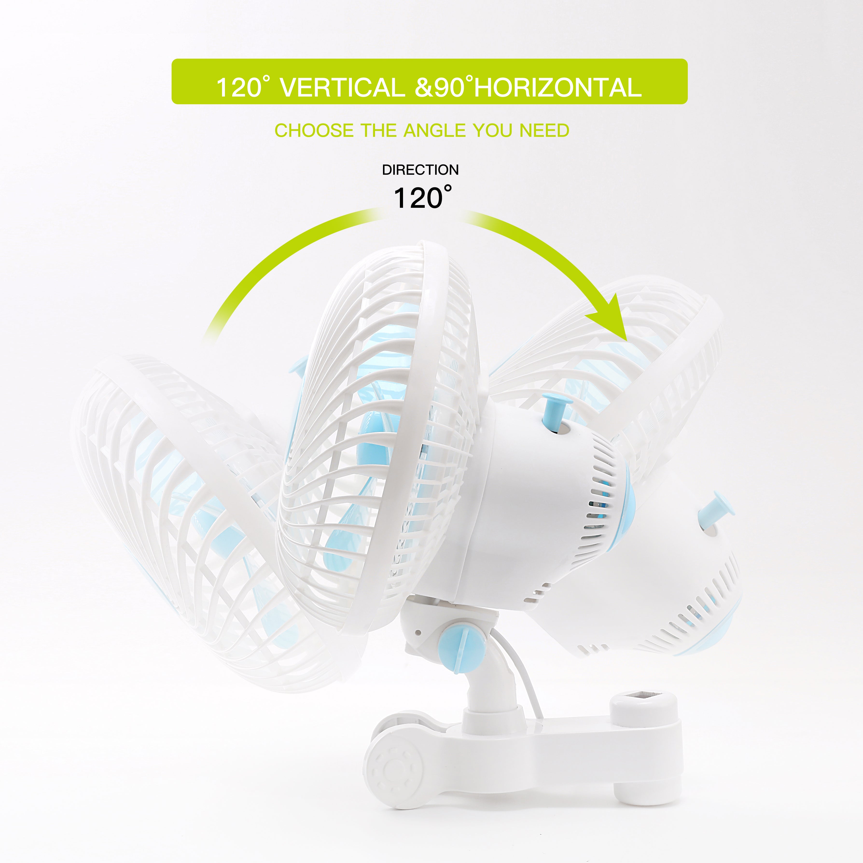 Heavy Duty 6" Clip-On Oscillating Fan for Plant Grow Rooms - Metal Guard Cooling Fan with Secure Grip for Seedlings, Hydroponic Systems & Heat Dissipation RedFarm