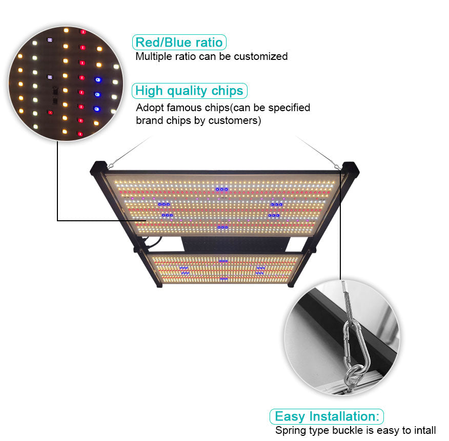 Redfarm Quantum Board UV IR Led Grow Light 650W RedFarmLED