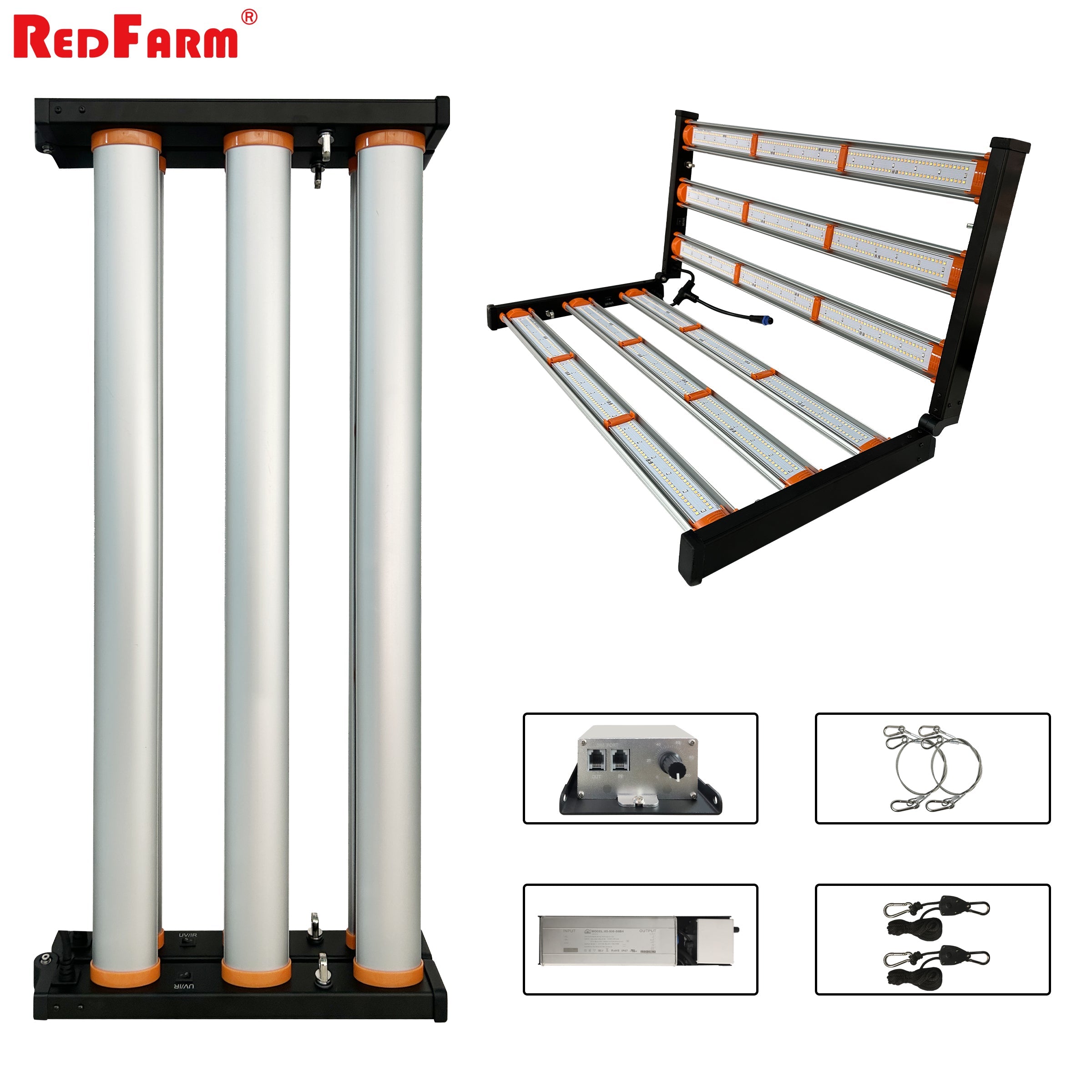 Redfarm 480w UV IR 2 Channels Samsung Led Grow Light Full Spectrum RedFarm