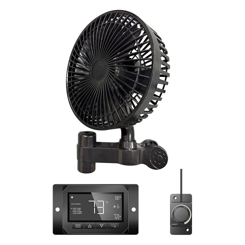 RedFarm EC Smart Control Oscillating Clip Fan for Grow Tents – Energy-Efficient & Quiet Air Circulation RedFarm
