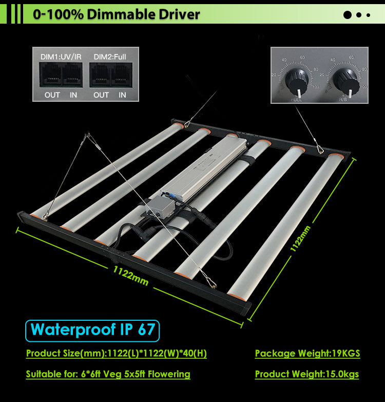 Redfarm hotsale BT 720t 720w UV IR led grow light 2 Channels full spectrum