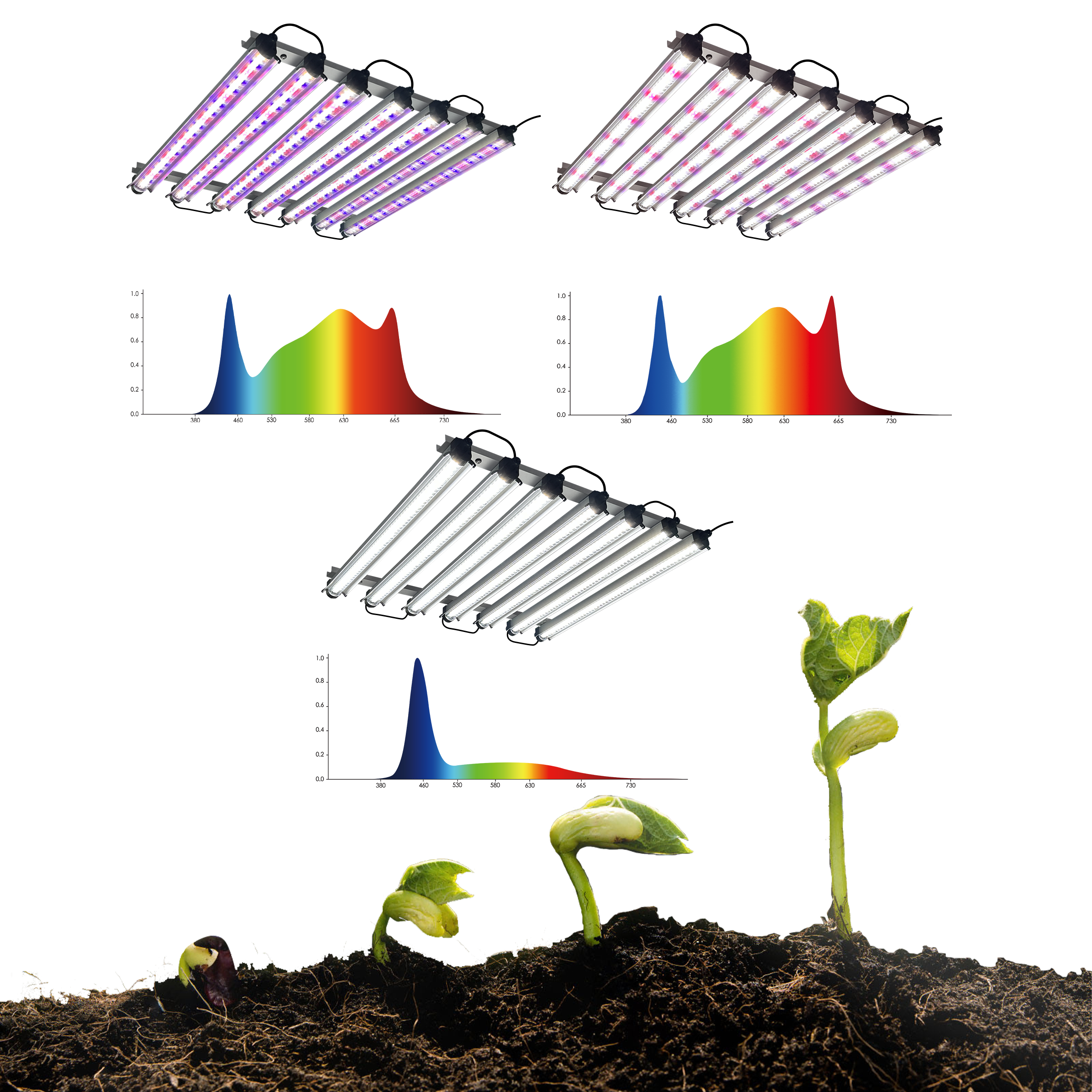 Redfarm 30w 45w 60w Seedling Cloning Led Grow Light Indoor plant growth lights Hydroponic grow lights