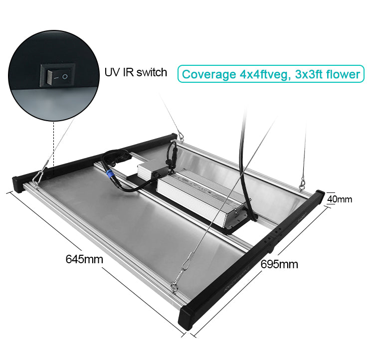 Redfarm Quantum Board UV IR Led Grow Light 650W